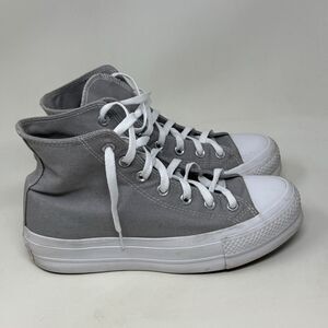 Converse Chuck Taylor All Star Lift High Shoes Womens 8 Gray Platform Sneakers